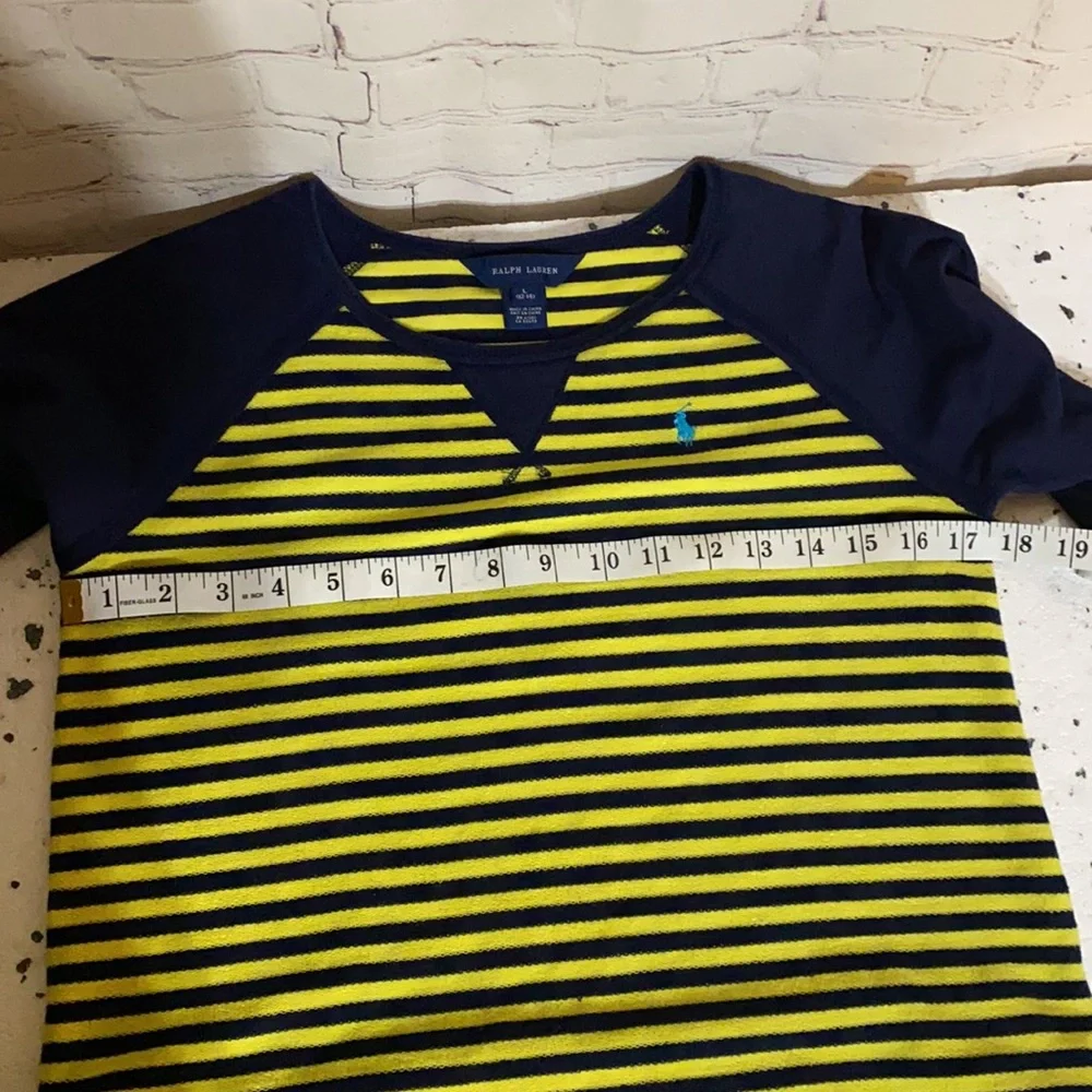 Polo Ralph Lauren Striped Yellow/Blue Sweater  Size 12-14 (Girls)